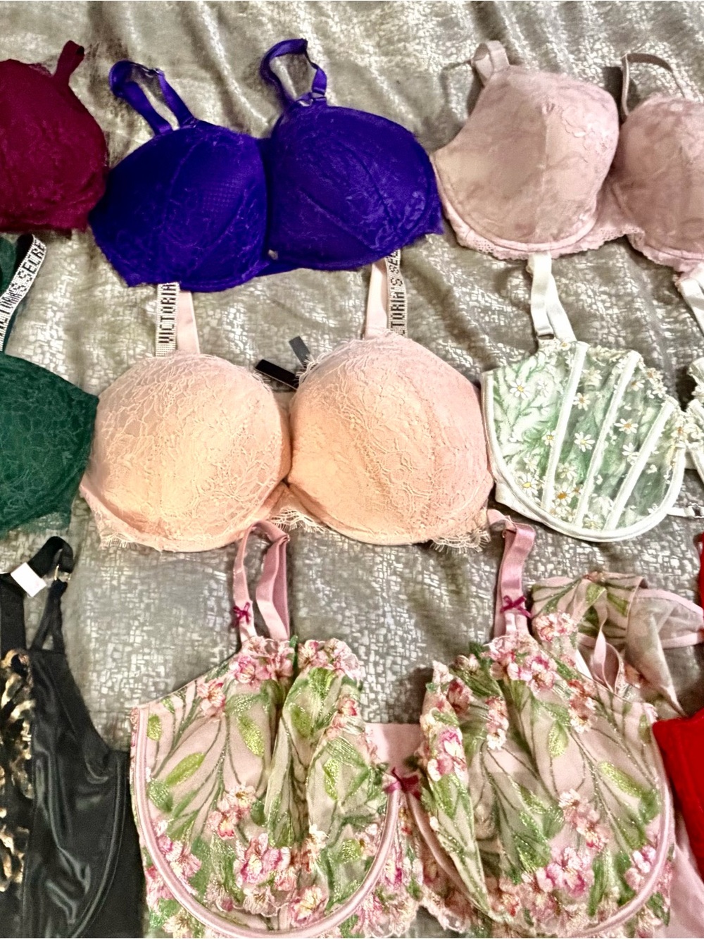 Lace Push-Up Bra - Pink